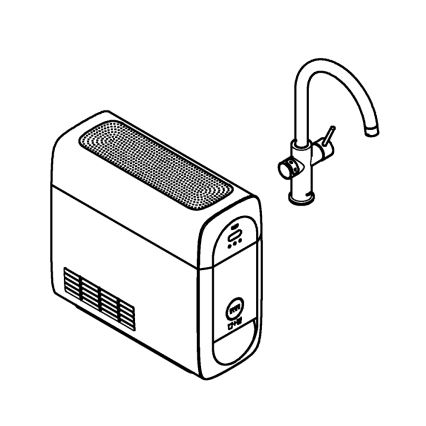 GROHE 31455001 - Baterie pentru chiuvetă BLUE HOME, crom lucios