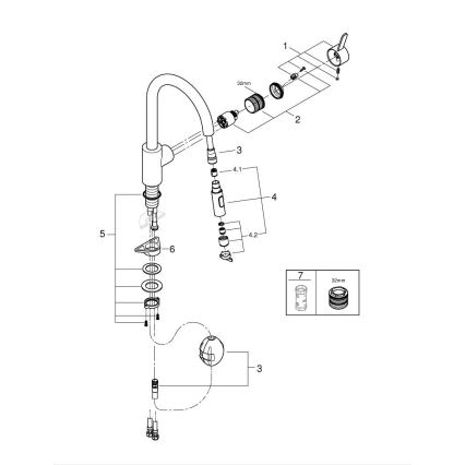 GROHE 31481001 - Baterie pentru chiuvetă EUROSMART COSMOPOLITAN, crom lucios