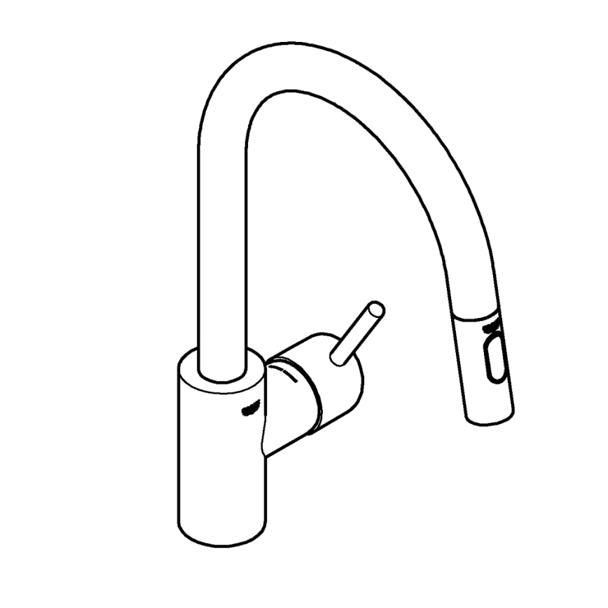GROHE 31483DC2 - Baterie pentru chiuvetă CONCETTO din oțel inoxidabil