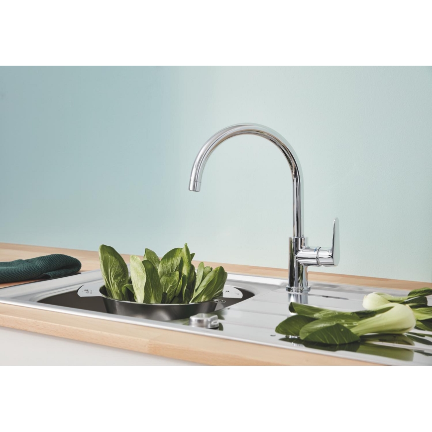 GROHE 31536001 - Baterie pentru chiuvetă BAUCURVE, 332 mm, crom lucios