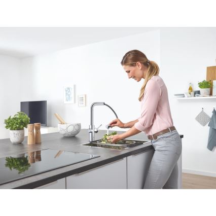 GROHE 31539000 - Baterie pentru chiuvetă BLUE HOME, pipa în L, crom lucios