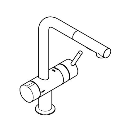 GROHE 31558GN0 - Baterie pentru chiuvetă model A, finisaj auriu