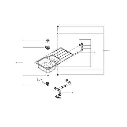 GROHE 31572SD1 - Chiuvetă K500 1000 × 500 mm inox