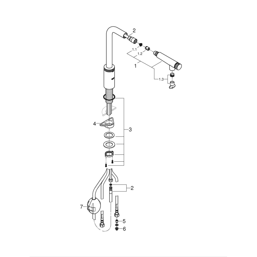 GROHE 31613000 - Baterie pentru chiuvetă A SmartControl, lungime 314 mm, crom lucios