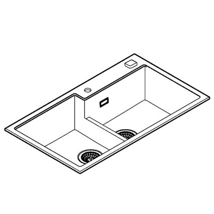 GROHE 31649AP0 - Chiuvetă din compozit K500 860 × 500 mm, neagră