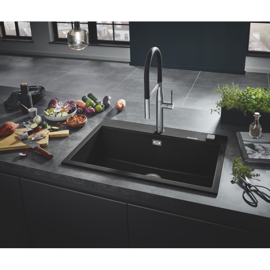 GROHE 31652AP0 - Chiuvetă din compozit K700 780 × 510 mm granit/negru