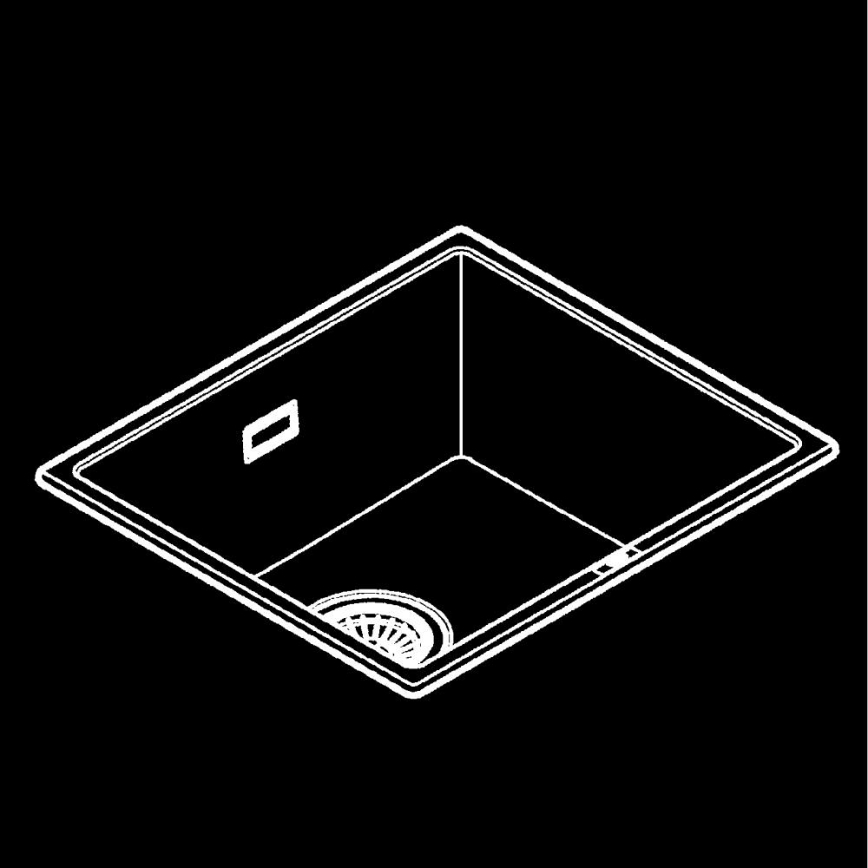 GROHE 31653AP0 - Chiuvetă din compozit K700U 457 × 406 mm, neagră