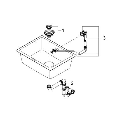 GROHE 31655AP0 - Chiuvetă din compozit K700U, 610 × 460 mm, negru