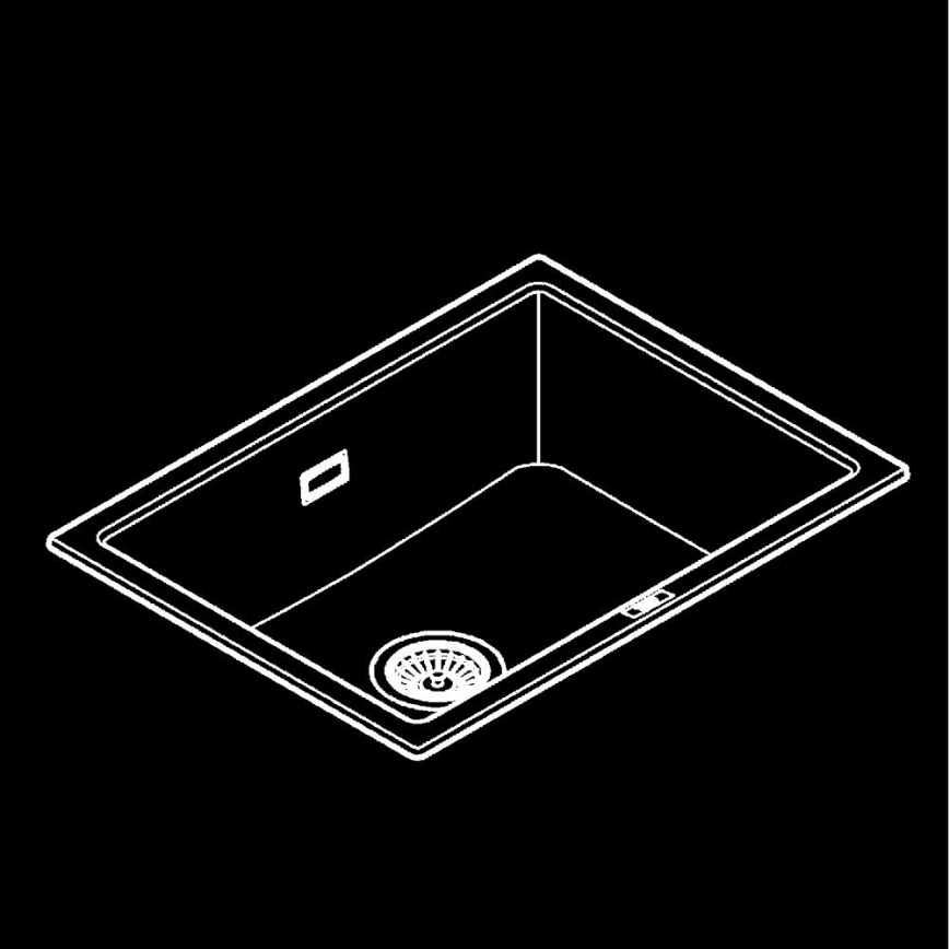 GROHE 31655AP0 - Chiuvetă din compozit K700U, 610 × 460 mm, negru