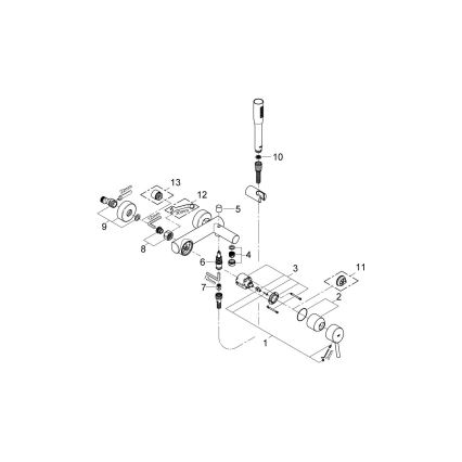 GROHE 32212001 - Set pentru cadă cu baterie CONCETTO, crom lucios