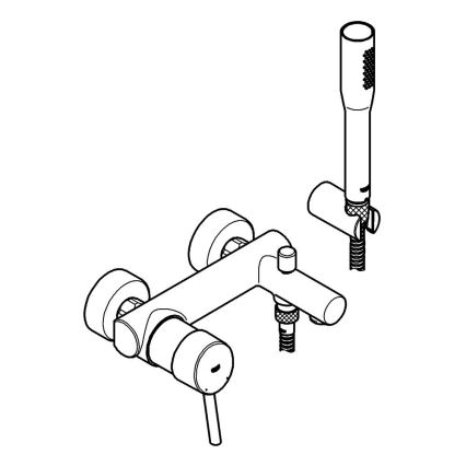 GROHE 32212001 - Set pentru cadă cu baterie CONCETTO, crom lucios