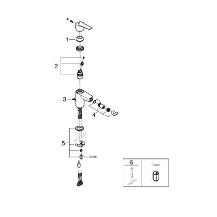 GROHE 32281002 - Baterie pentru bideu START S, crom lucios