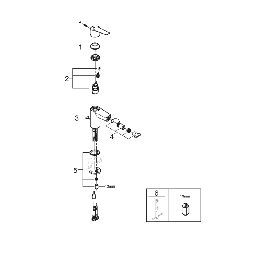 GROHE 32281002 - Baterie pentru bideu START S, crom lucios