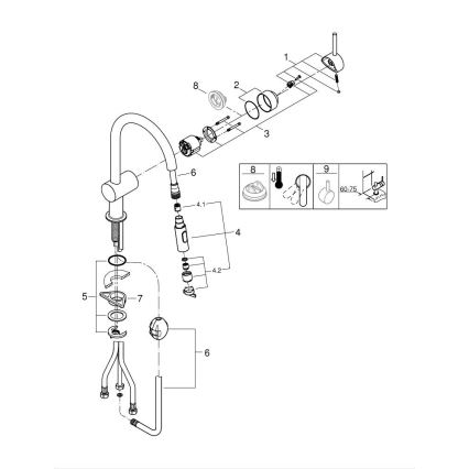 GROHE 32321DL2 - Baterie pentru chiuvetă, varianta A, finisaj bronz