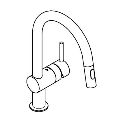 GROHE 32321DL2 - Baterie pentru chiuvetă, varianta A, finisaj bronz