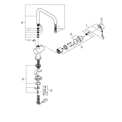 GROHE 32488000 - Baterie pentru chiuvetă, crom lucios