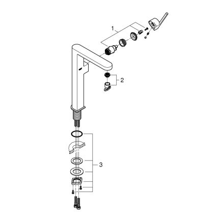 GROHE 32618003 - Baterie pentru lavoar PLUS XL, crom lucios