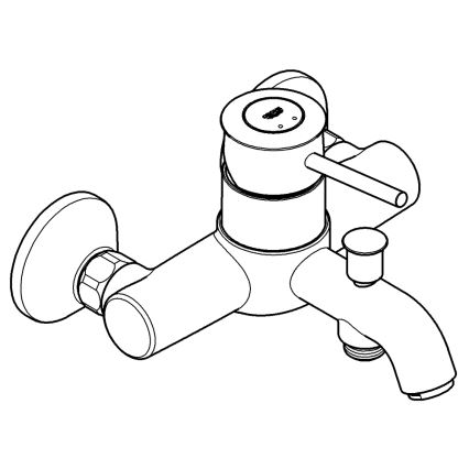 GROHE 32865000 - Baterie pentru cadă BAUCLASSIC DN 15, crom lucios