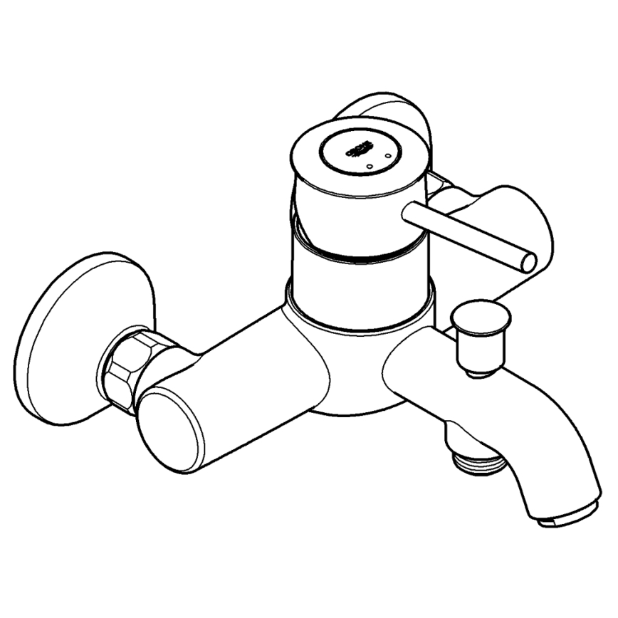 GROHE 32865000 - Baterie pentru cadă BAUCLASSIC DN 15, crom lucios