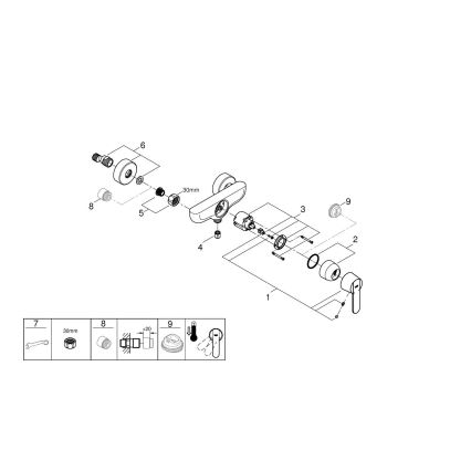GROHE 32888000 - Baterie de duș GET DN 15, crom lucios