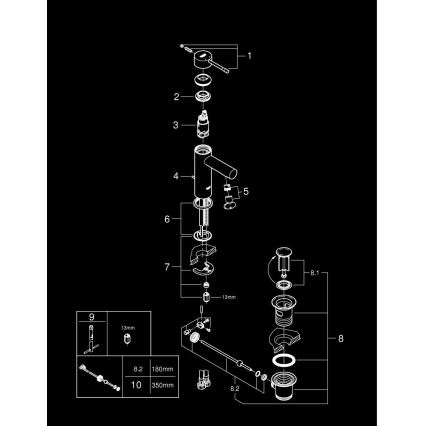 GROHE 32898001 - Baterie pentru lavoar ESSENCE DN 15 crom lucios