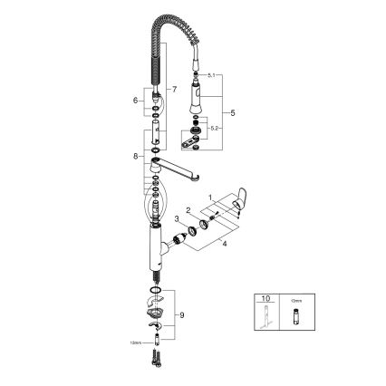 GROHE 32950000 - Baterie pentru chiuvetă K7 crom lucios