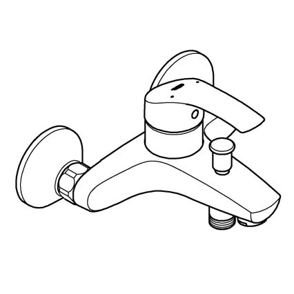 GROHE 33300002 - Baterie pentru cadă EUROSMART DN 15, crom lucios