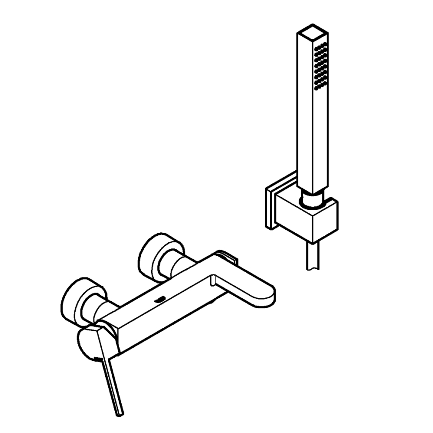 GROHE 33547003 - Set pentru cadă cu baterie PLUS, crom lucios