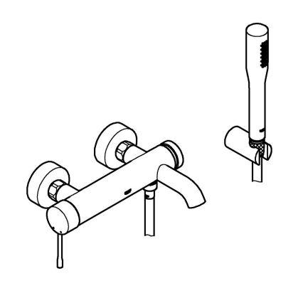 GROHE 33628001 - Baterie pentru cadă ESSENCE DN 15, crom lucios