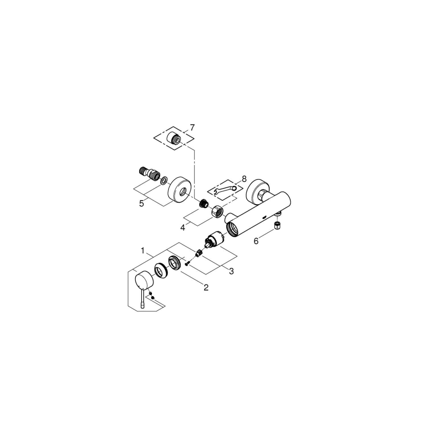 GROHE 33636001 - Baterie de duș ESSENCE, crom lucios