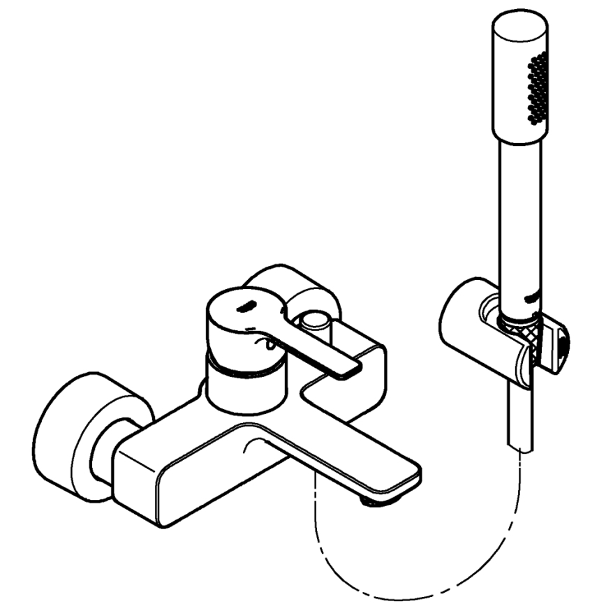 GROHE 33850001 - Baterie de cadă LINEARE DN 15, crom lucios