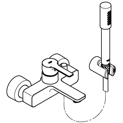 GROHE 33850001 - Baterie pentru cadă LINEARE DN 15, crom lucios
