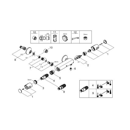 GROHE 34229002 - Baterie termostatică pentru duș PRECISION TREND DN 15, cromat