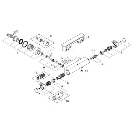GROHE 34469001 - Baterie termostatică pentru duș GROHTHERM 2000 DN 15 crom