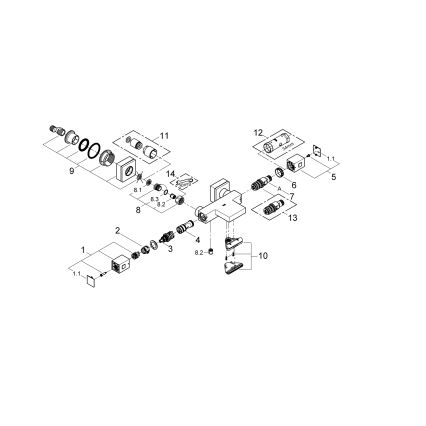 GROHE 34497000 - Baterie termostatică pentru cadă GROHTHERM CUBE DN 15, crom lucios