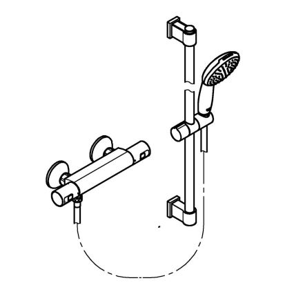 GROHE 34597001 - Baterie termostatică pentru duș PRECISION START DN 15, crom