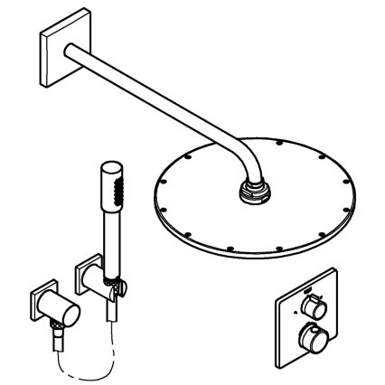GROHE 34730000 - Set de duș GROHTHERM Rainshower Cosmopolitan 310 422 mm, crom