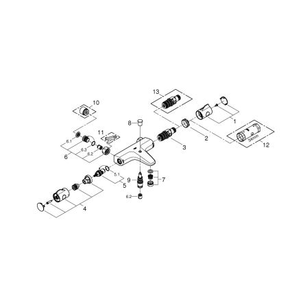 GROHE 34756000 - Baterie termostatică pentru cadă GROHTHERM 800 DN 15, crom lucios