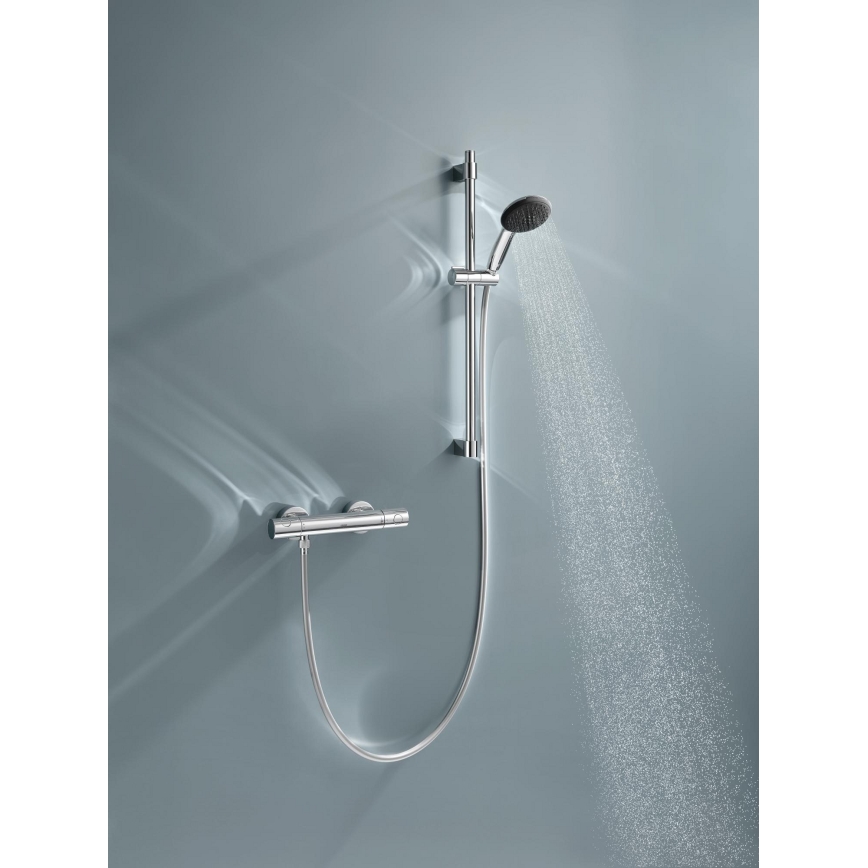 GROHE 34856000 - Set de duș cu baterie termostatică PRECISION GET 600 mm crom lucios