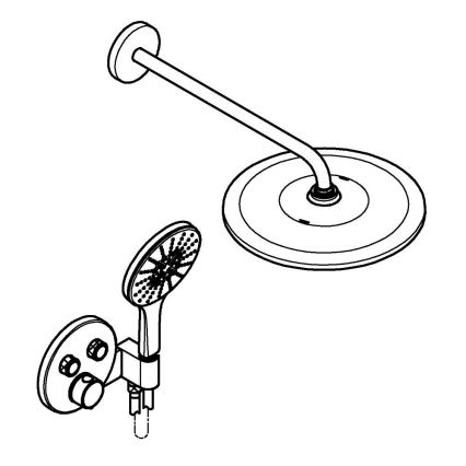 GROHE 34877000 - Sistem de duș VITALIO RAIN MONO 310, crom lucios
