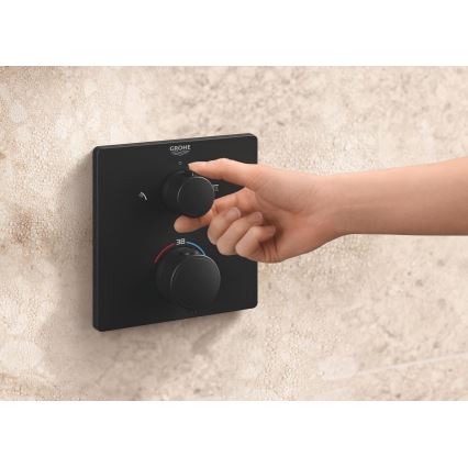 GROHE 348822430 - Set de duș PRECISION, 250 × 250 mm, negru