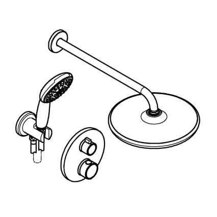 GROHE 34883000 - Sistem de duș PRECISION VITALIO START 250, crom lucios
