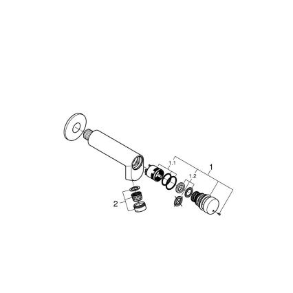 GROHE 36266000 - Ventil de perete cu închidere automată EUROECO COSMOPOLITAN T DN 15, crom