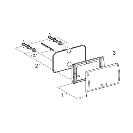 GROHE 37053SH0 - Plăcuță de acționare CLASSIC, 330 × 190 mm, albă