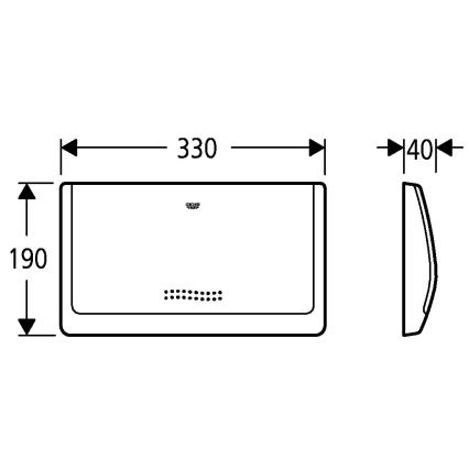 GROHE 37053SH0 - Plăcuță de acționare CLASSIC, 330 × 190 mm, albă