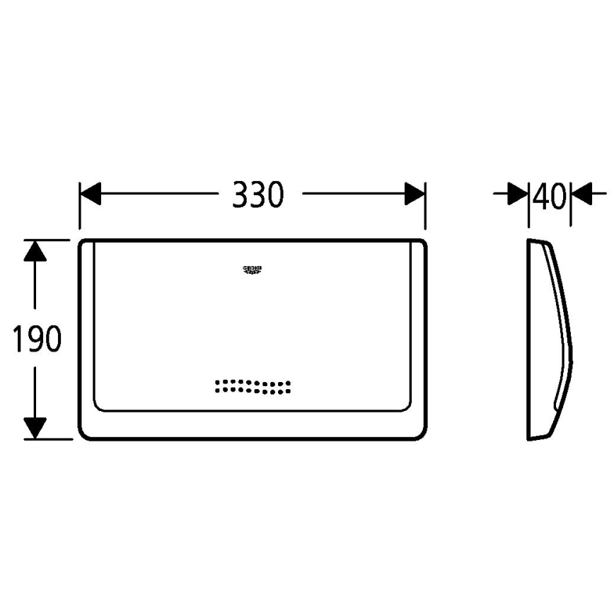 GROHE 37053SH0 - Plăcuță de acționare CLASSIC, 330 × 190 mm, albă