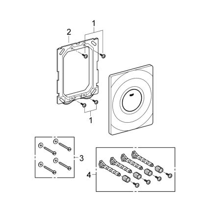 GROHE 37063SH0 - Placă de acționare SURF 156 × 197 mm, albă