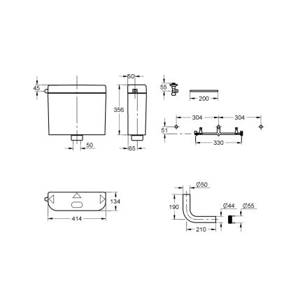 GROHE 37791SH0 - Cisternă WC PS albă