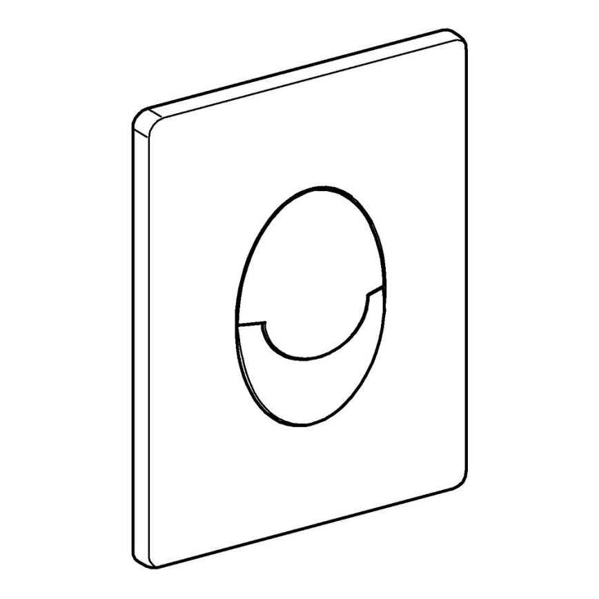 GROHE 38505P00 - Placă de acționare SKATE AIR 156 × 197 mm crom mat