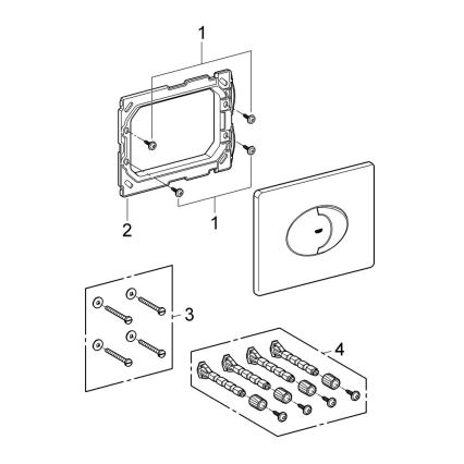 GROHE 38506SH0 - Placă de acționare SKATE AIR 156 × 197 mm, albă